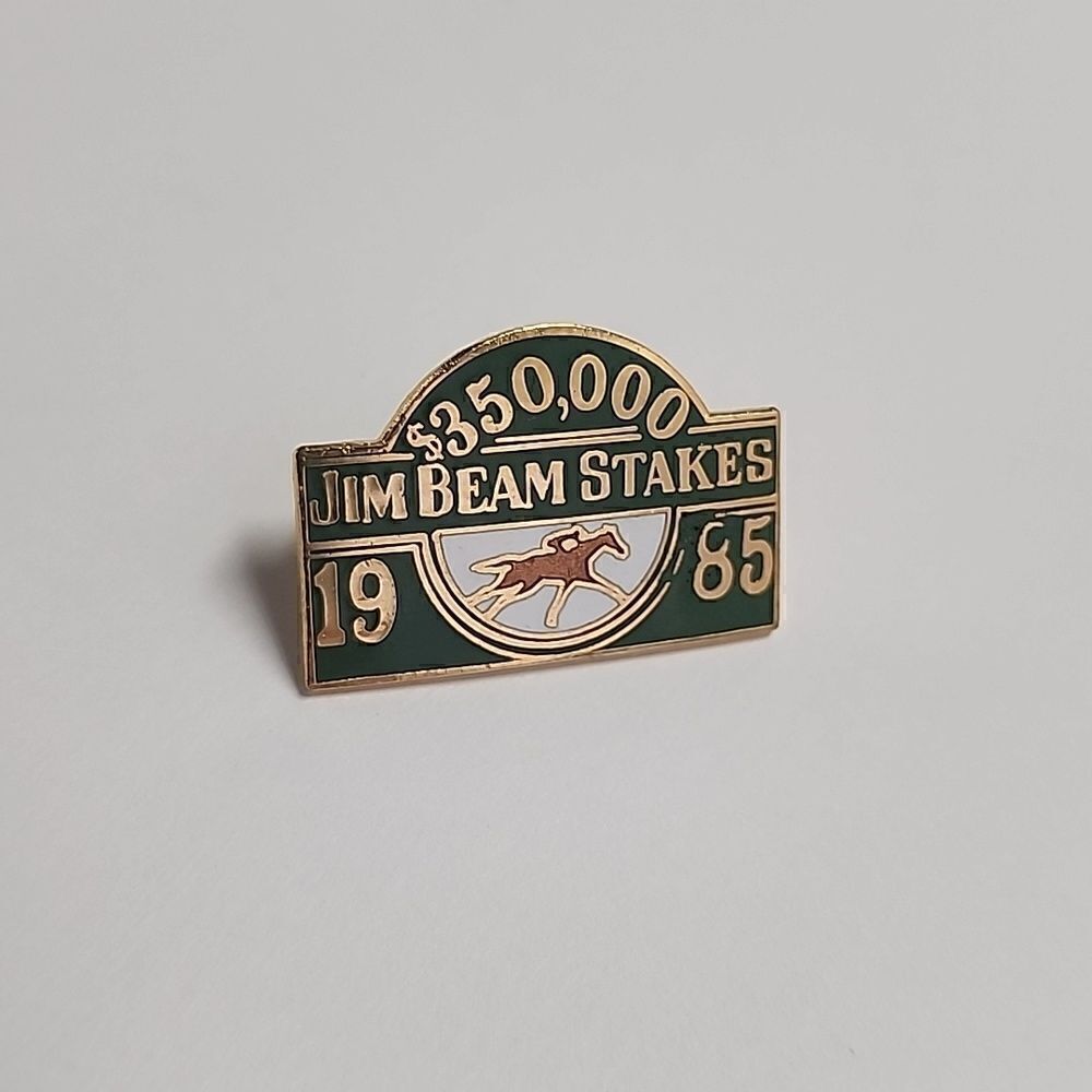Vintage Kentucky Derby Jim Beam Stakes $350,000 1985 Pin Brooch